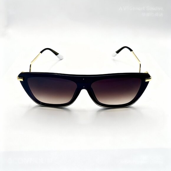 NEW VOGUE V Oversized Iconic Glam Trendy Designer Style Sunglasses Black - Picture 2 of 5